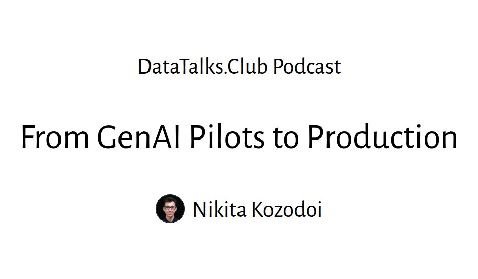 From GenAI Pilots to Production