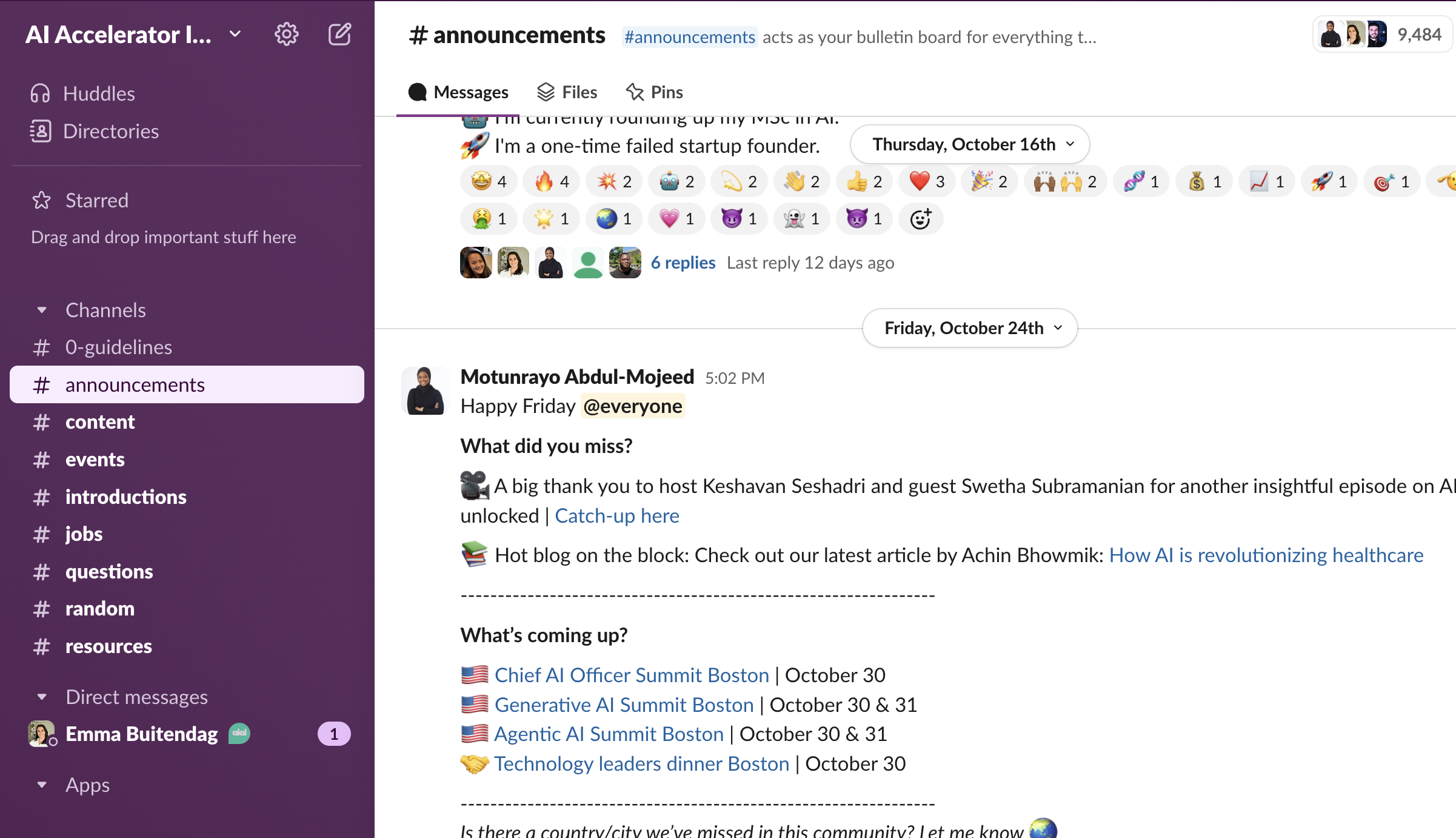 AI Accelerator Institute Slack