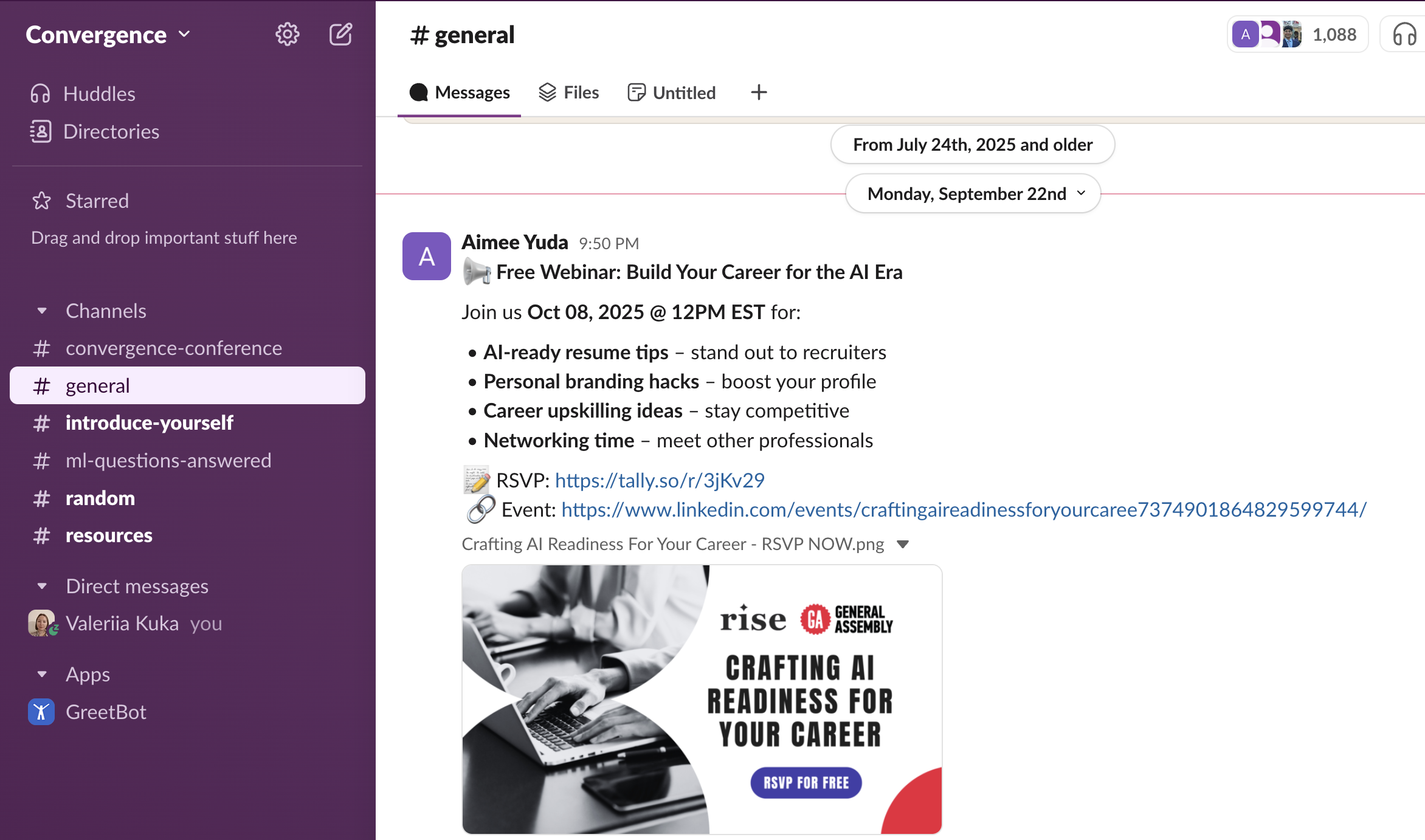 Convergence by Comet ML Slack