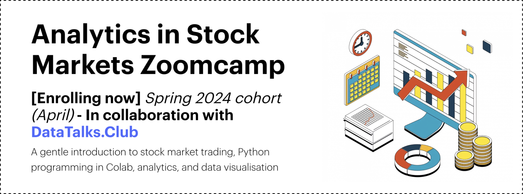 Analytics in Stock Markets Zoomcamp course cover