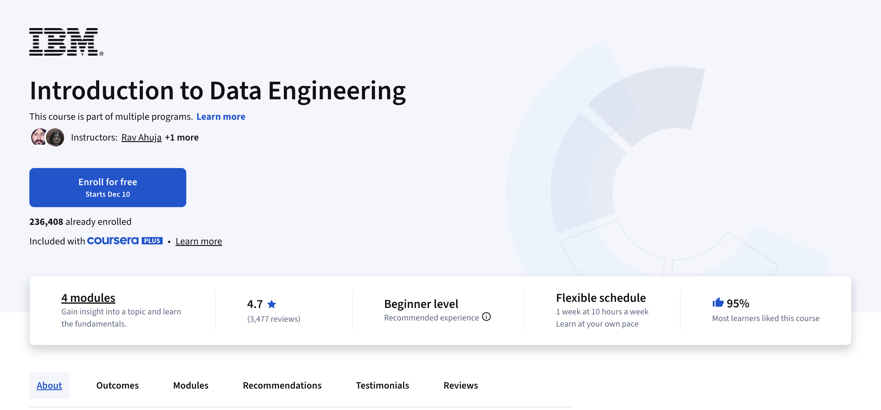 IBM Introduction to Data Engineering course overview
